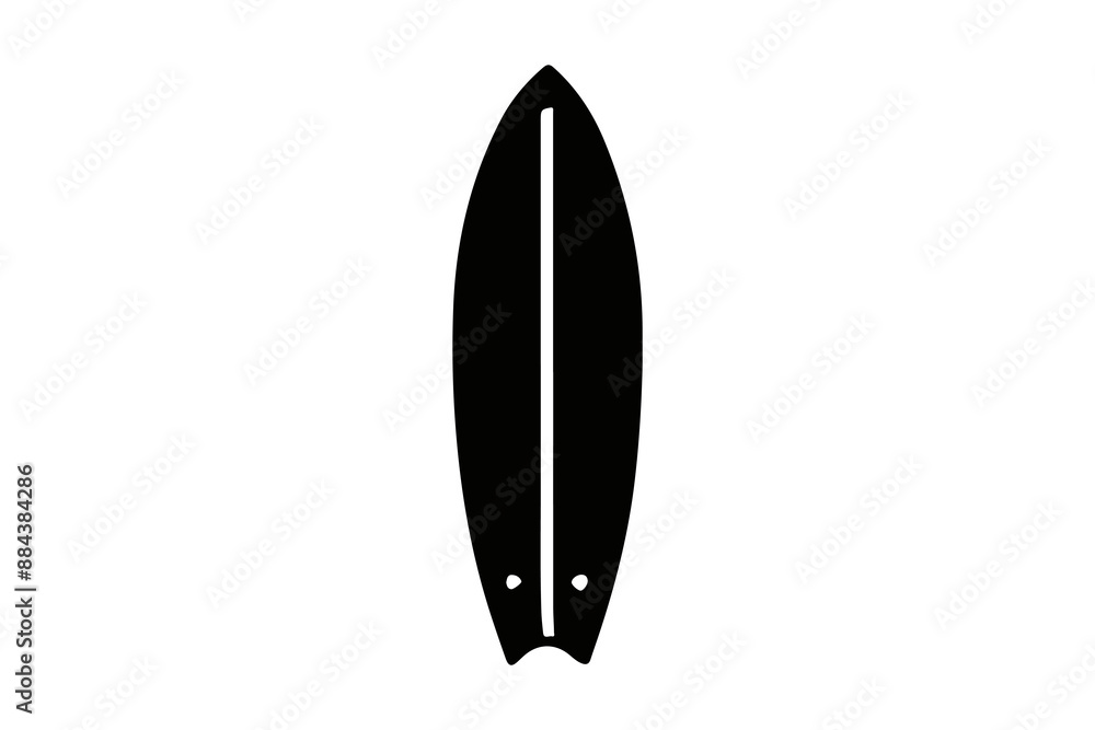 Classic Surfboard Silhouette Vector Design Classic Surfboard Silhouette Vector Design