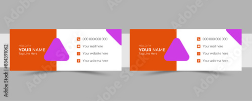 email signature template or email footer and personal social media cover design