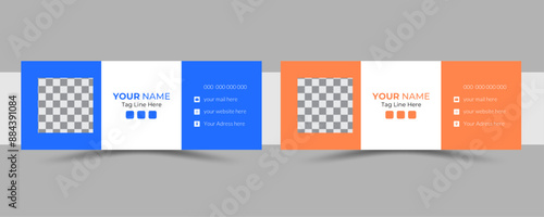 Modern and minimalist email signature or email footer template