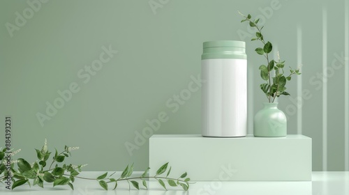 Wallpaper Mural Mockup of organic tea packaging with blank design and window for branding display Torontodigital.ca