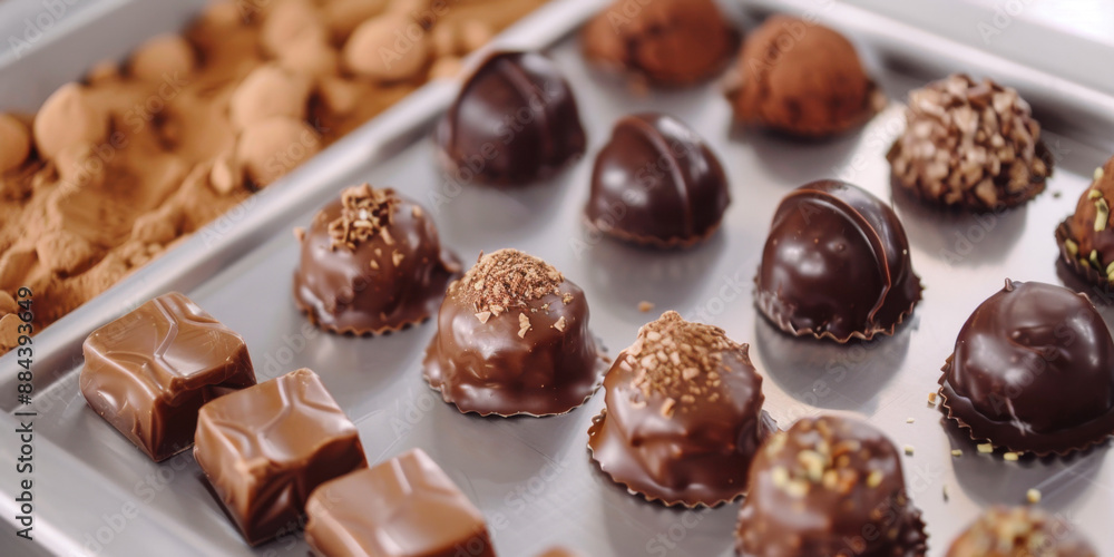 Various chocolate pralines Various chocolate pralines