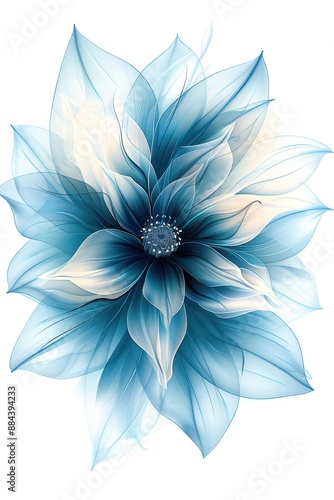 Abstract Blue Flower