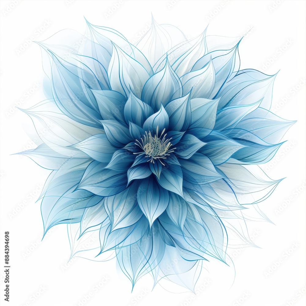Fototapeta premium Abstract Blue Flower