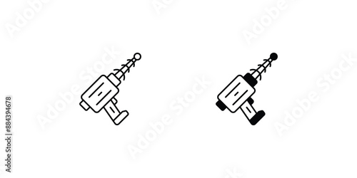 laser set icon with white background vector stock illustration