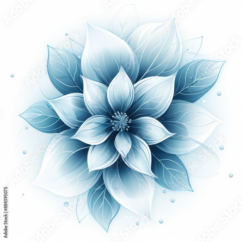 Abstract Blue Flower
