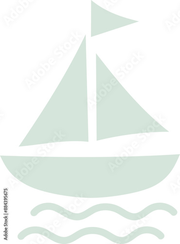Sailboat Graphic Illustration 
