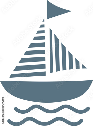 Sailboat Graphic Illustration 