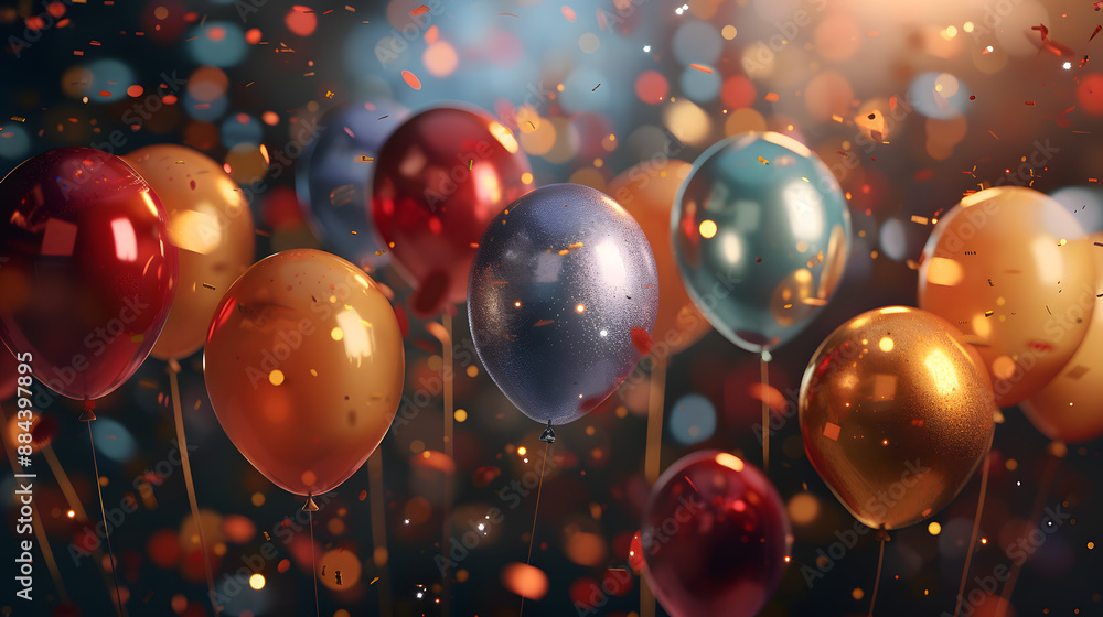 Festive celebration party festival colorful balloons. Lights confetti decoration birthday wedding christmas holiday card invitation celebrate baby children family event fun enjoy leisure ribbon ball Festive celebration party festival colorful balloons. Lights confetti decoration birthday wedding christmas holiday card invitation celebrate baby children family event fun enjoy leisure ribbon ball