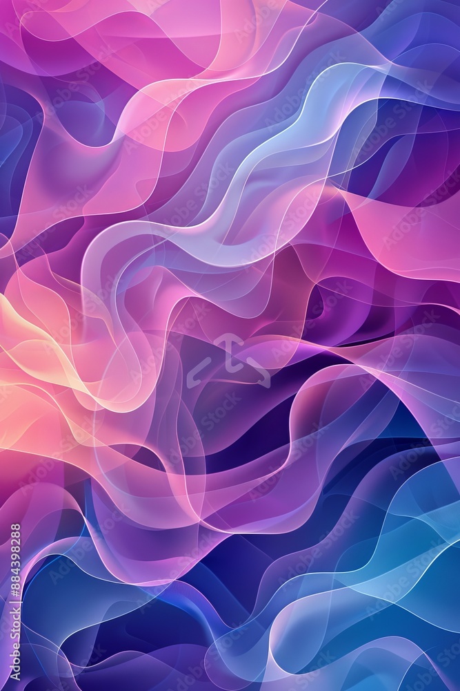 Fototapeta premium Vibrant abstract background with soft rounded shapes in pink, purple, and blue hues