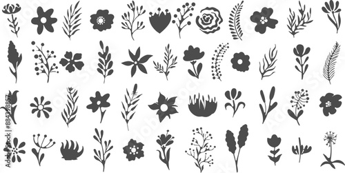 Scandinavian flower set