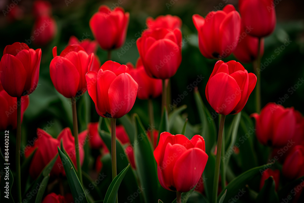 beautiful fresh red tulips flowers in full frame background beautiful fresh red tulips flowers in full frame background