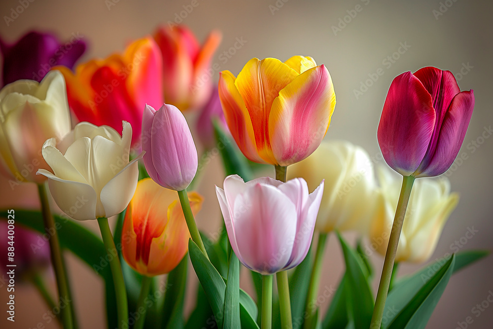 beautiful fresh colorful tulips flowers field background beautiful fresh colorful tulips flowers field background