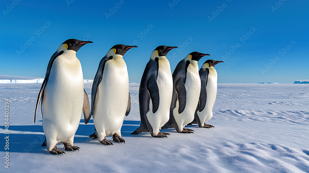 Fototapeta premium Emperor Penguins in Antarctica