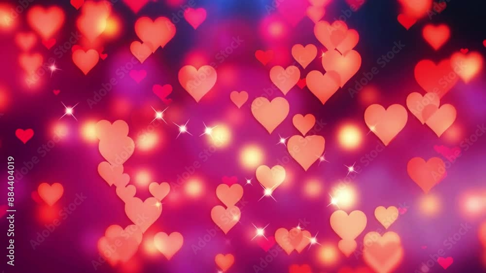rain of particles and glitter romantic love hearts twinkle with blurry. wedding, anniversary, valentine. background loop motion animation rain of particles and glitter romantic love hearts twinkle with blurry. wedding, anniversary, valentine. background loop motion animation