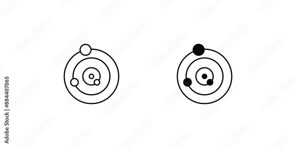 orbit set icon with white background vector stock illustration orbit set icon with white background vector stock illustration