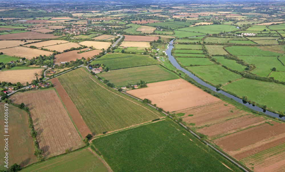 Aerial view of the fields of Wiltshire, England Aerial view of the fields of Wiltshire, England