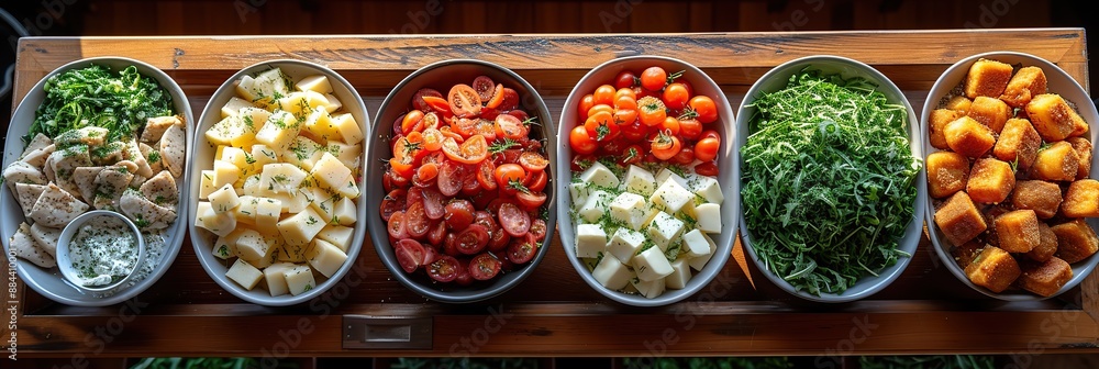 Healthy breakfast, healthy food, lunch and dinner top view Healthy breakfast, healthy food, lunch and dinner top view