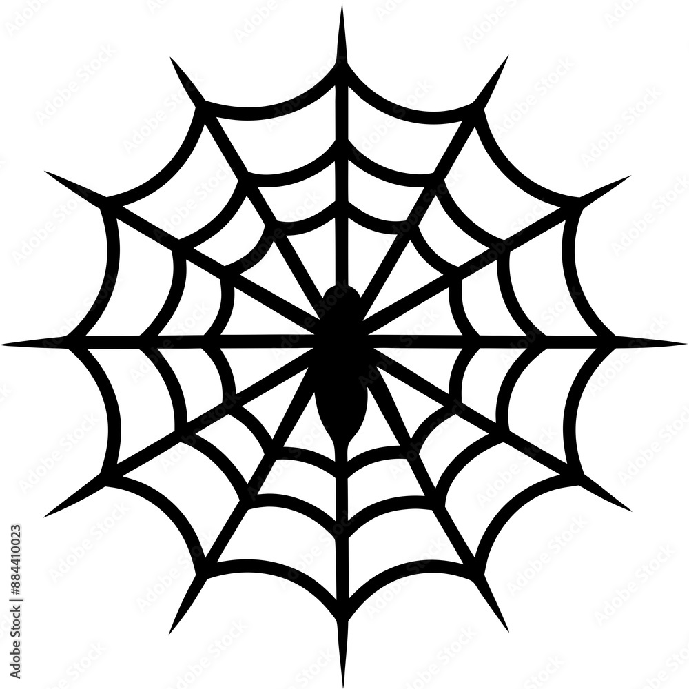 Obraz premium spider, web, halloween, insect, vector, illustration