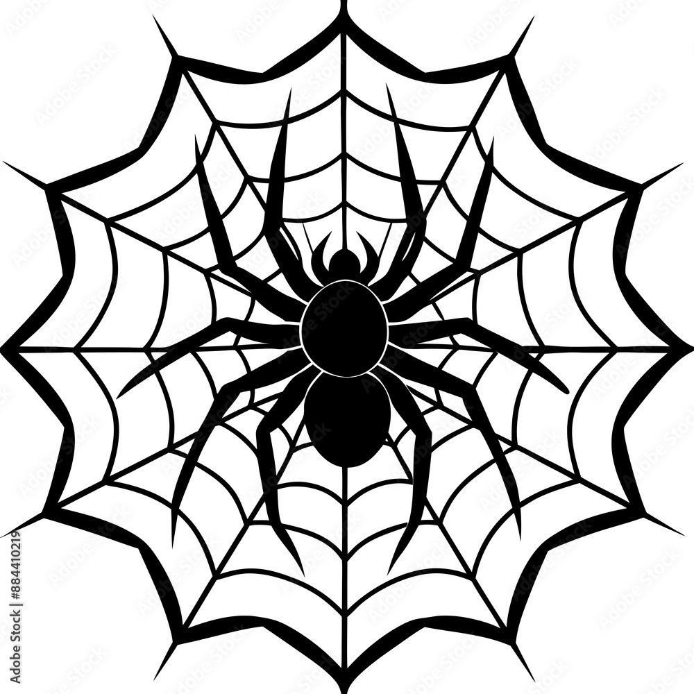 Obraz premium spider, web, halloween, insect, vector, illustration