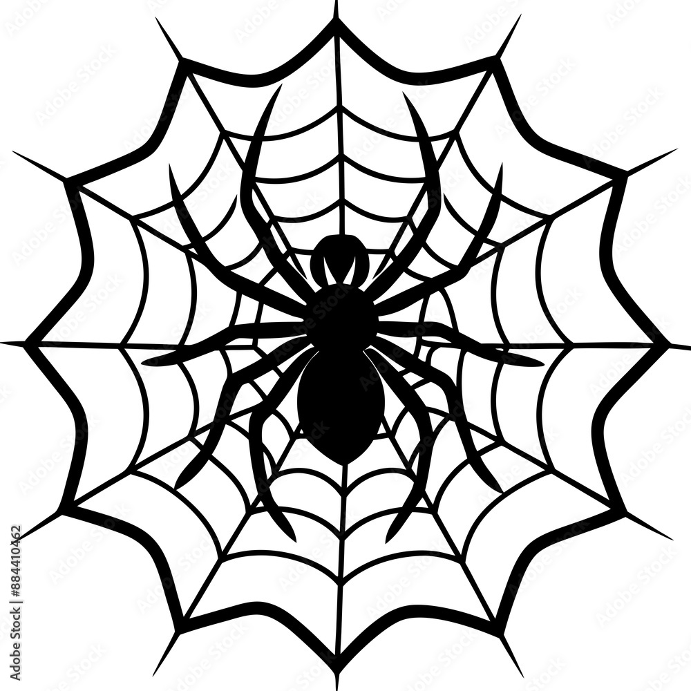 Obraz premium spider, web, halloween, insect, vector, illustration