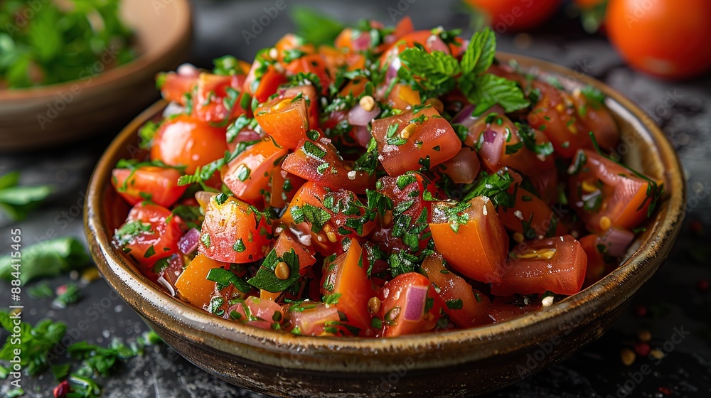 Fresh Tomato Salad with Herbs and Spices Fresh Tomato Salad with Herbs and Spices