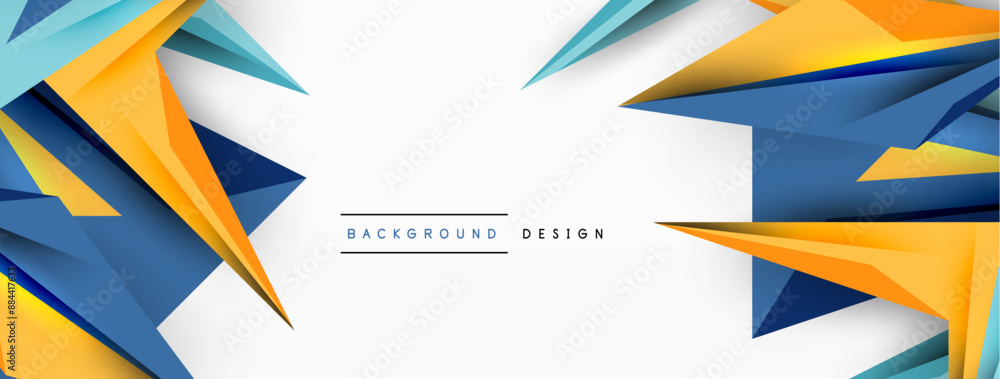 Minimal geometric abstract background. Low poly dynamic triangle design. Trendy techno business template for wallpaper, banner, background or landing Minimal geometric abstract background. Low poly dynamic triangle design. Trendy techno business template for wallpaper, banner, background or landing