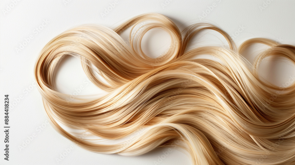 Strands of smooth blonde hair artfully arranged. Strands of smooth blonde hair artfully arranged.