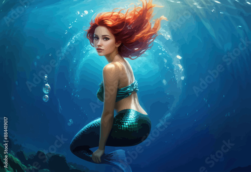 Mermaid in the Ocean