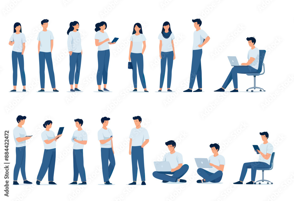 People in Modern Office Scenarios: A Series of 12 Icons Illustrating Diverse Workplace Interactions People in Modern Office Scenarios: A Series of 12 Icons Illustrating Diverse Workplace Interactions