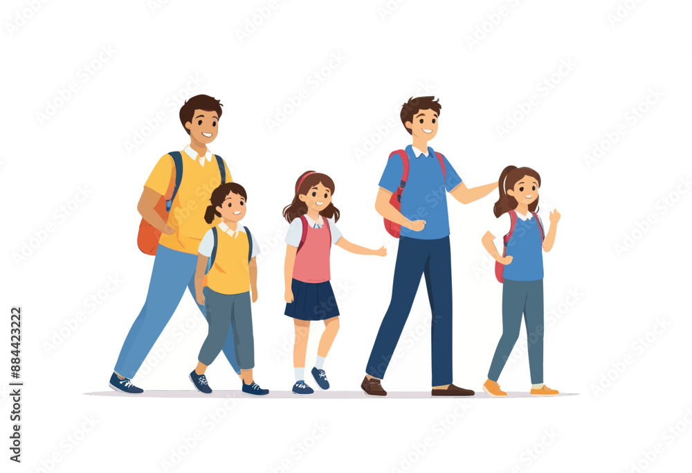 Family Walking Together Family Walking Together