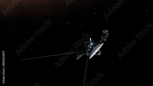 Voyager space probe in outer space. Universe science astronomy.