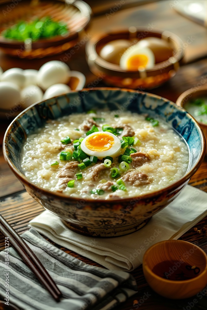 A bowl of rice with meat and eggs. A bowl of rice with meat and eggs.