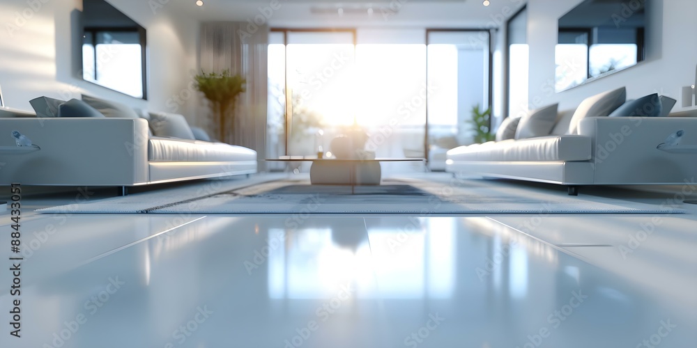 Inside a smart home with AI technology. Concept Smart Home, AI Technology, Home Automation, Futuristic Living Inside a smart home with AI technology. Concept Smart Home, AI Technology, Home Automation, Futuristic Living