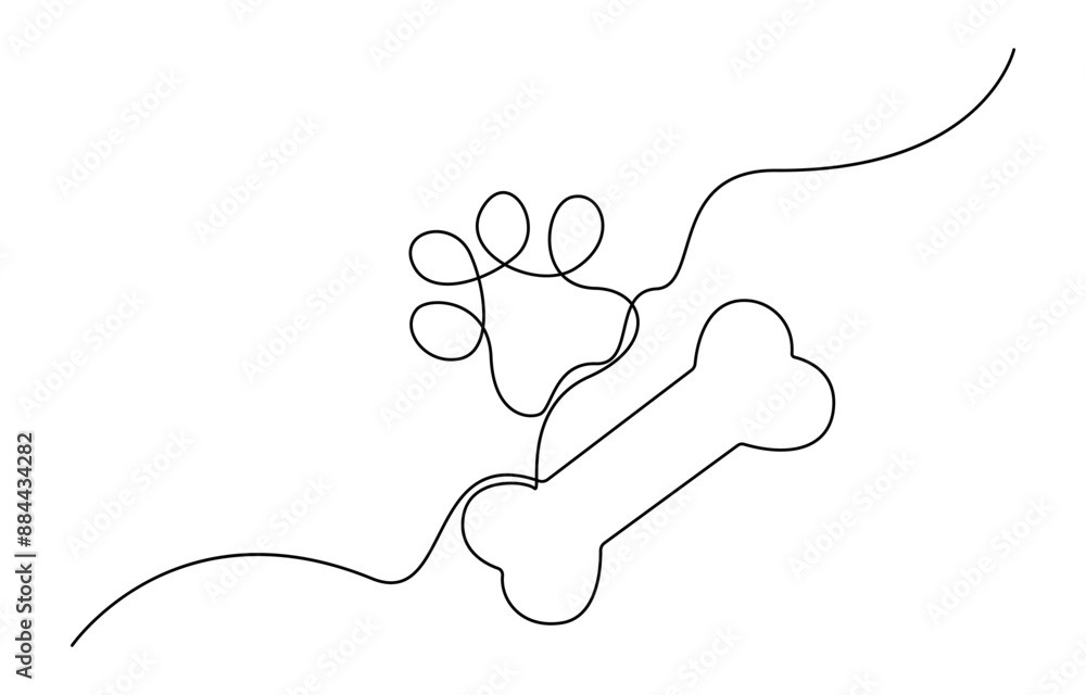 Continuous line drawing of human bone. Line art of dog bone. One line drawing background. Vector illustration. Continuous one line drawing of bone. simple human bone line art vector illustration Continuous line drawing of human bone. Line art of dog bone. One line drawing background. Vector illustration. Continuous one line drawing of bone. simple human bone line art vector illustration