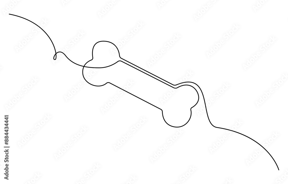 Continuous line drawing of human bone. Line art of dog bone. One line drawing background. Vector illustration. Continuous one line drawing of bone. simple human bone line art vector illustration Continuous line drawing of human bone. Line art of dog bone. One line drawing background. Vector illustration. Continuous one line drawing of bone. simple human bone line art vector illustration