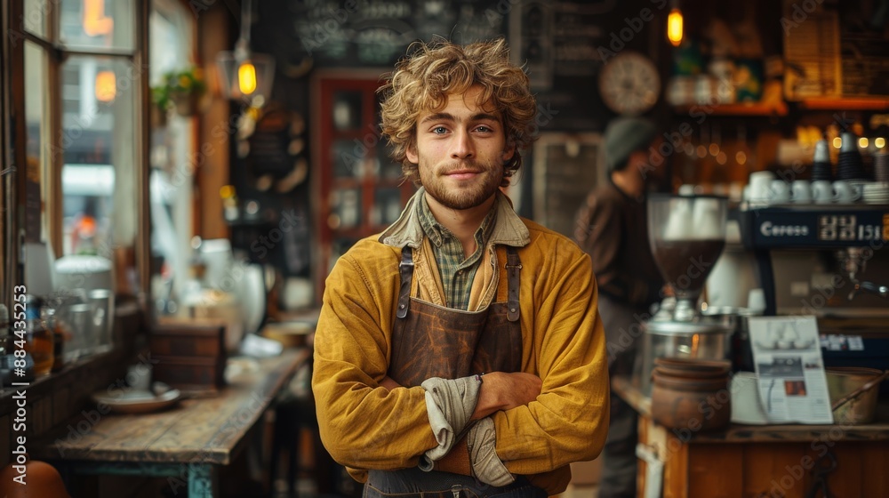 barista in the process of preparing coffee barista in the process of preparing coffee