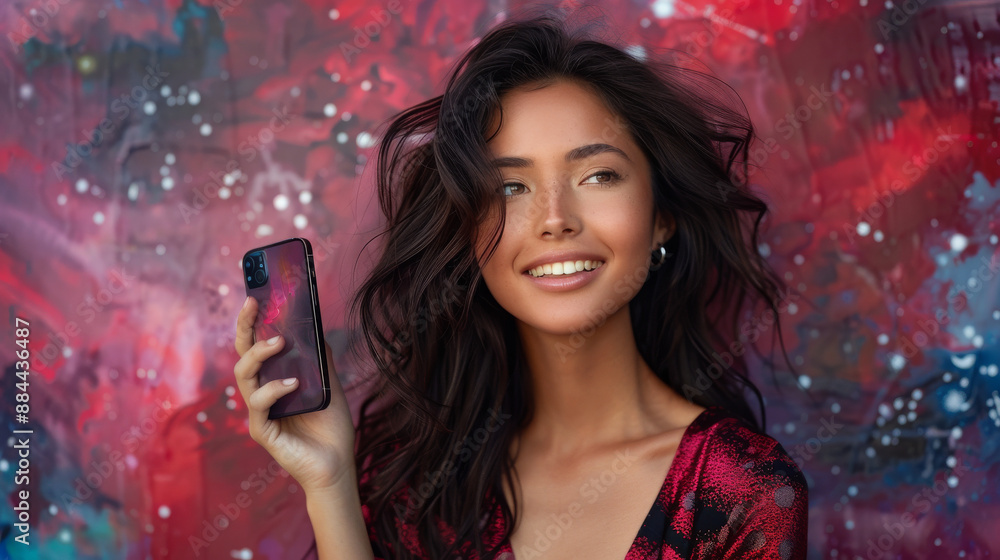 Beautiful Caucasian Woman in Red Dress Beautiful Caucasian Woman in Red Dress