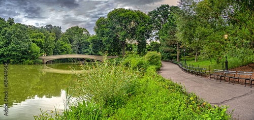 Bow bridge in summer photo