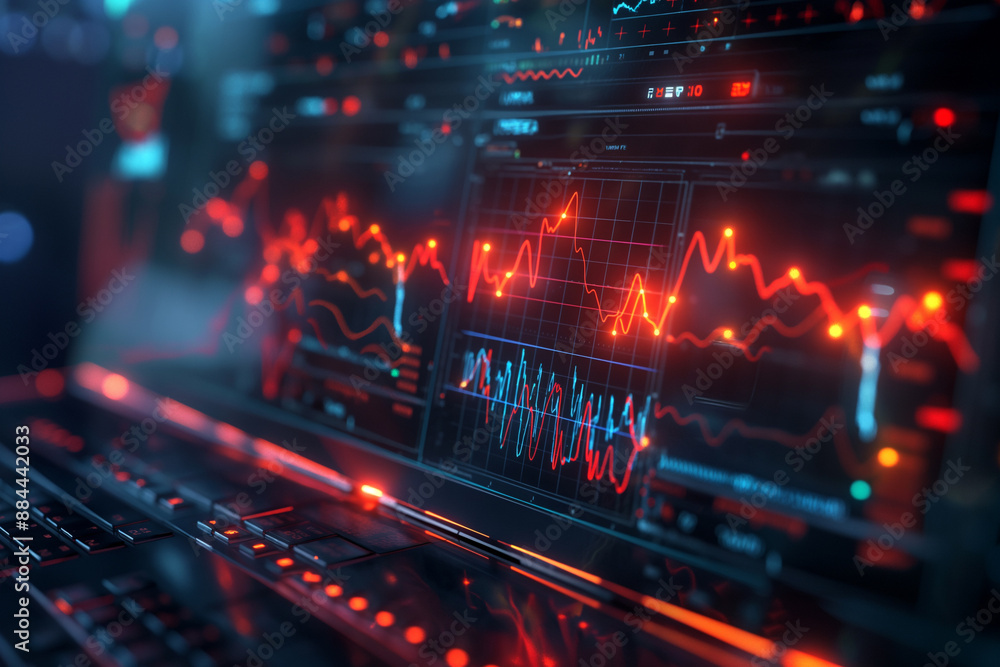 Dynamic Stock Market Data Display on Computer Monitor Dynamic Stock Market Data Display on Computer Monitor