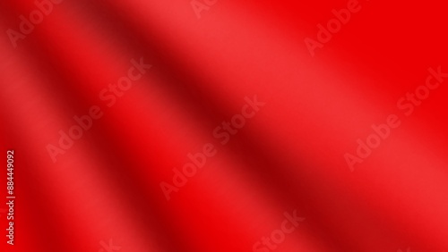 3D realistic red silky fabric with wavy effect