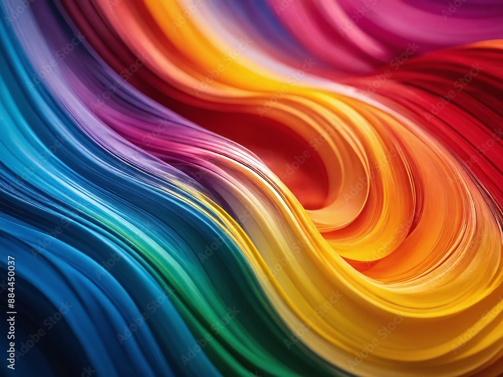 Abstract rainbow waves in vivid hues Abstract rainbow waves in vivid hues