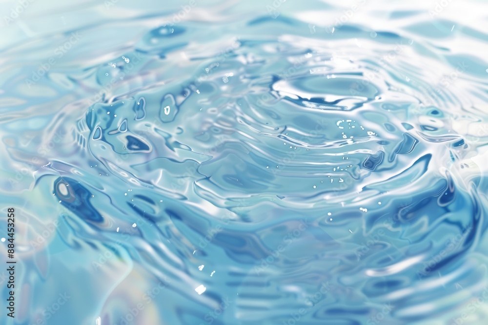 Abstract Ripples in Blue Water