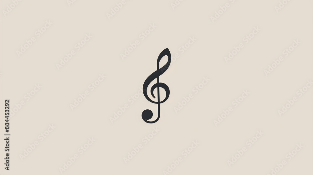 A minimalist music note icon , minimalistic vector clip art icons A minimalist music note icon , minimalistic vector clip art icons