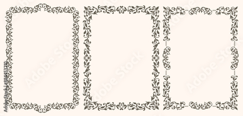 Set of decorative vintage frames and borders