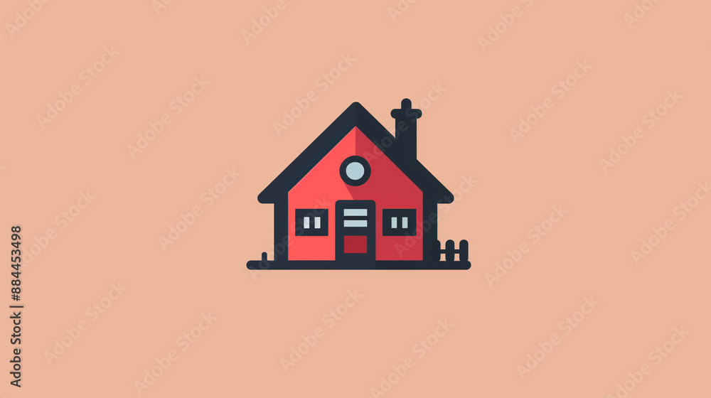 A minimalist house icon , minimalistic vector clip art icons A minimalist house icon , minimalistic vector clip art icons