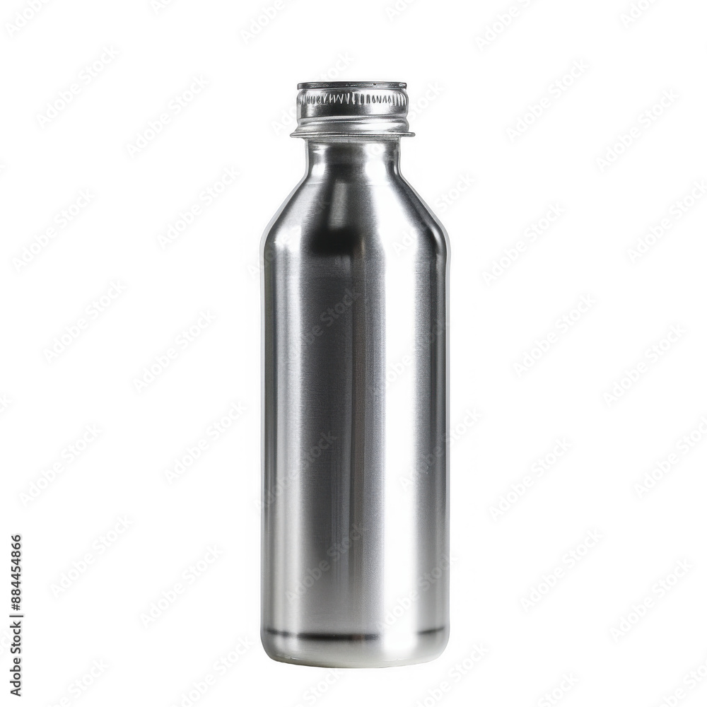 Silver Aluminum Bottle with Screw Cap Silver Aluminum Bottle with Screw Cap