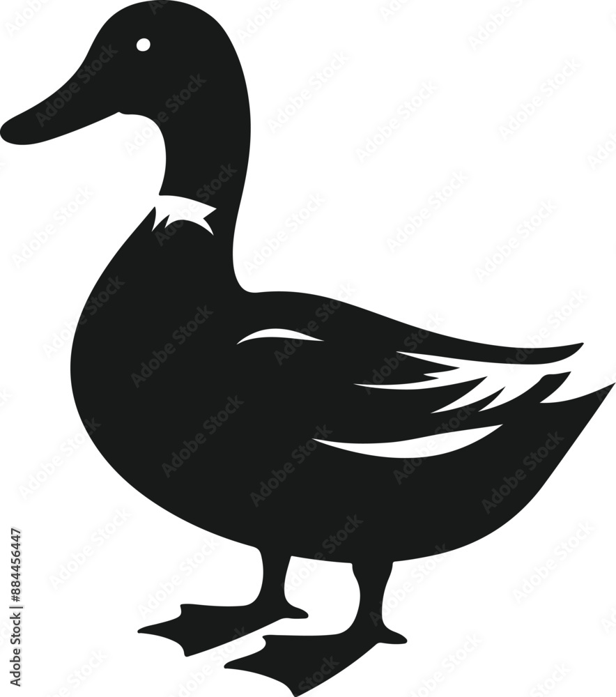 Fototapeta premium A duck Silhouette vector art