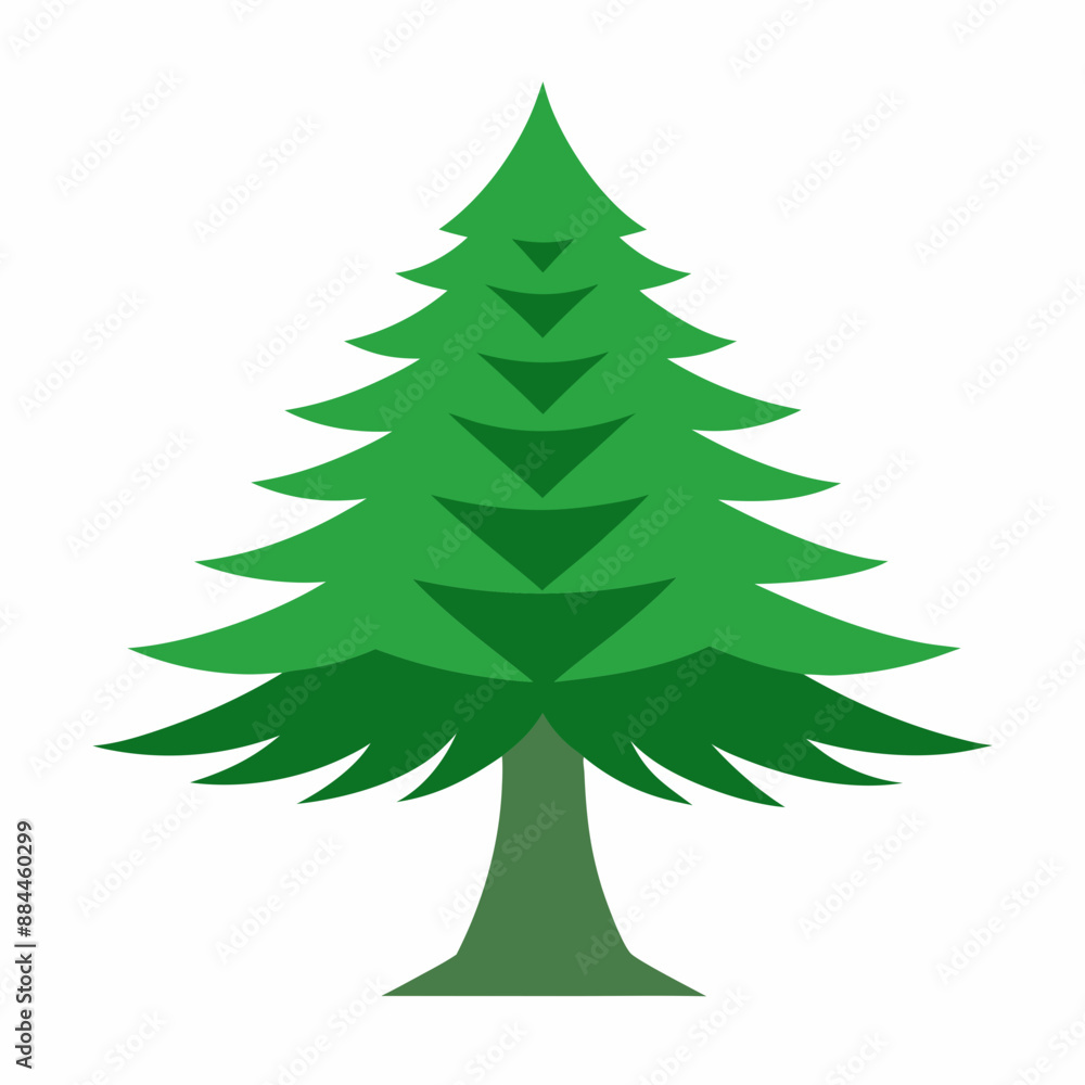 Cedar tree vector logo illustration Cedar tree vector logo illustration