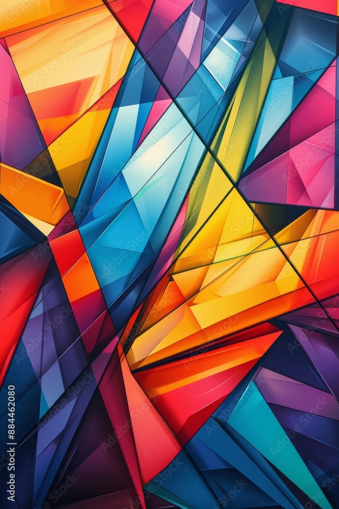 Abstract geometric shapes in vibrant colors, modern and dynamic, artistic background Abstract geometric shapes in vibrant colors, modern and dynamic, artistic background