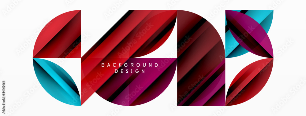 Circles and round shapes geometric minimal background Circles and round shapes geometric minimal background